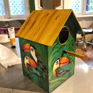 Birdhouse painting